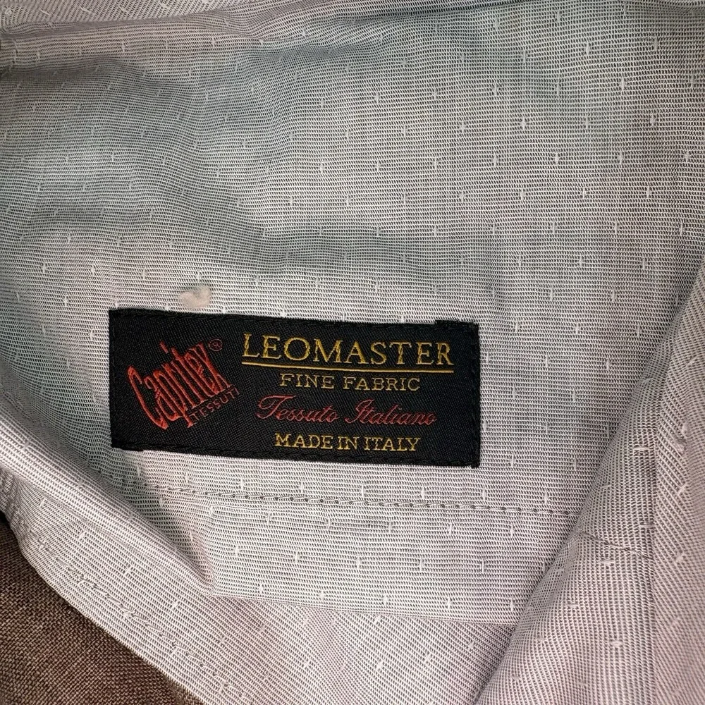 Joseph Abboud Heritage Pants Sz 32x32 Brown 100% Linen Leomaster Made In Italy